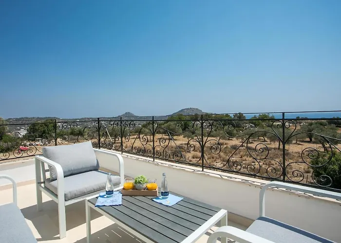 Exclusive Olive & Herb Villa, Mountain To Sea Views, Rhodes Afantou