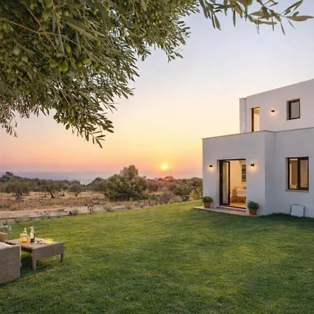 Exclusive Olive & Herb Villa, Mountain To Sea Views, Rhodes Villa Afantou